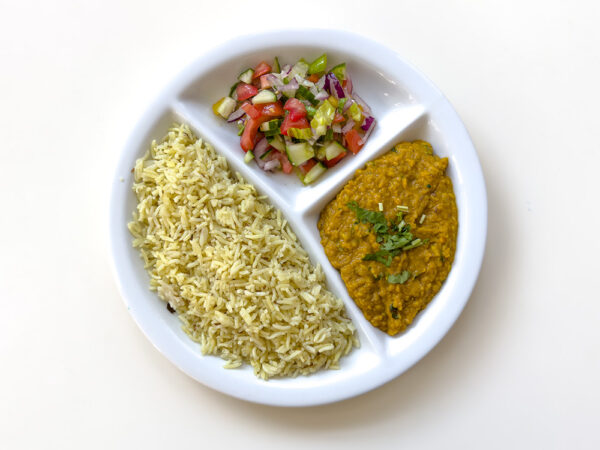 Menü Daal Chawal (vegan)