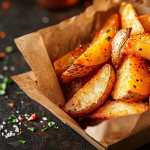 Kartoffel Wedges & Chutney vegan